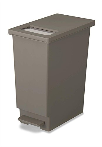 新輝合成(Shinki Gosei) トンボ ユニード ゴミ箱 プッシュタイプ 軽いペダルでサッと開く 30リットル ブラウン 幅23.5×奥行