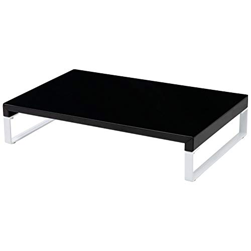 リヒトラブ パソコン台 モニター台 机上台 黒 幅39×奥行25×高さ8cm ロー 耐荷重15kg A7330-24