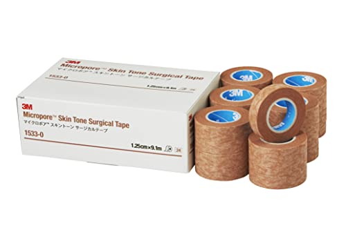3M(TM) マイクロポア(TM) スキントーン サージカルテープ 1533-0 テープ巾×全長 12.5mm×9.1m 24巻入り