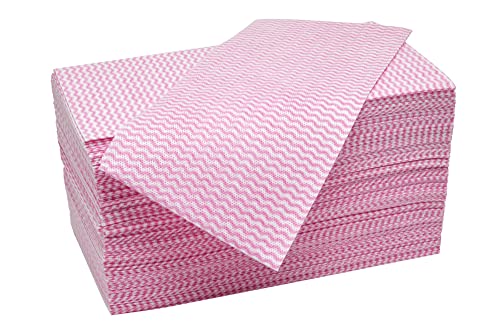 ストリックスデザイン カウンタークロス 抗菌 ピンク 100枚 約31×60cm 使い捨て 不織布 ふきん テーブルダスター 業務用 大容量 丈