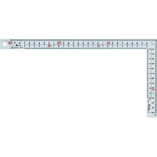 Rakuten - シンワ測定(Shinwa Sokutei) 曲尺 広ピタ シルバー 30cm 表裏同目 8段目盛 JIS 10035