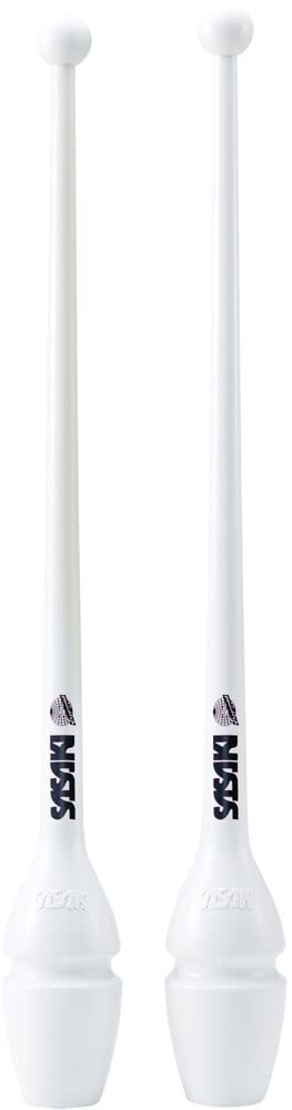 ササキ(SASAKI) 新体操 手具 クラブ 国際体操連盟認定品 日本体操協会検定品 ラバークラブ 長さ44cm M-34H-F W(ホワイト)