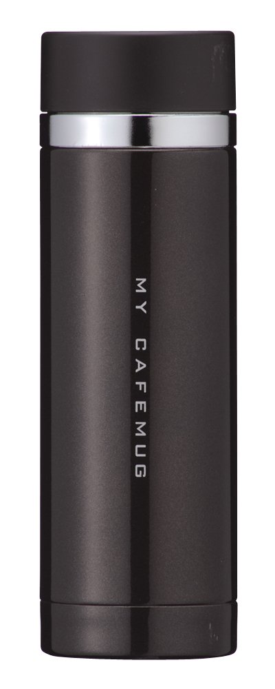 パール金属 水筒 300 直飲み ステンレス マグ レザーブラック プレミアムマイカフェスリム ダイレクト H-6934