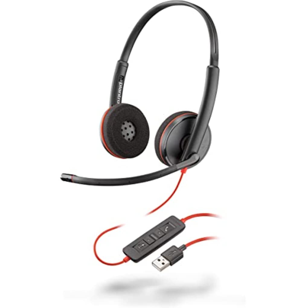 Plantronics ブラックワイアー C3220 ヘッドセット - ステレオ - ブラック - USB Type A - 有線 - 20 H