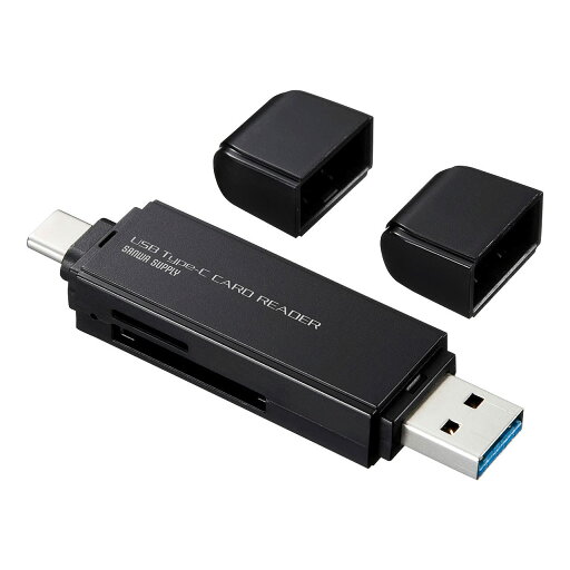 サンワサプライ Type-Cコンパクトカードリーダー SD/microSDカード対応 ADR-3TCMS6BK ブラック サンワサプライ Type-Cコンパクトカードリーダー SD/microSDカード対応 ADR-3TCMS6BK ブラック