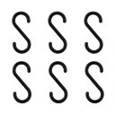 レック(LEC) S字フック 小 6個入 耐荷重 3kg ブラック
