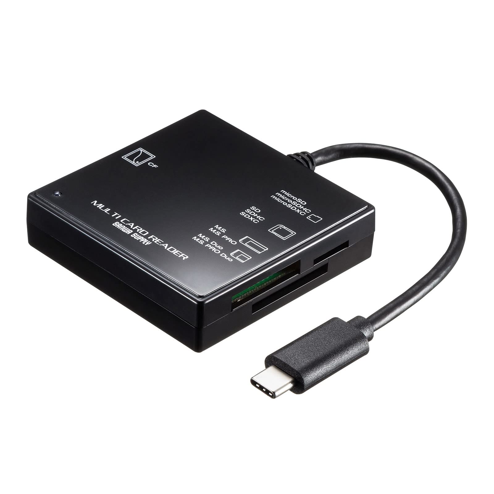サンワサプライ USB3.1 Type-C マルチカードリーダー ADR-3TCML40BKN