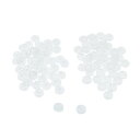 Releaserain 人形用 ドール服の材料 4mm 極小 プラスチック ミニ スナップ ボタン 透明クリアー 50ヶ入