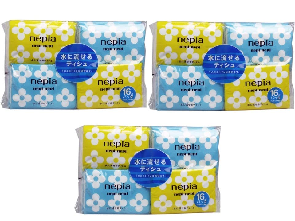 Rakuten - ネピア 水に流せるポケットティシュ 16個パック×3個セット