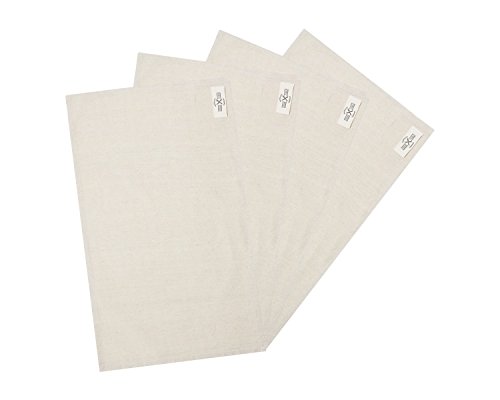 wellhouse ランチョンマット 綿 麻 大きい 60x40cm 布 食卓マット 4枚セット (無地)
