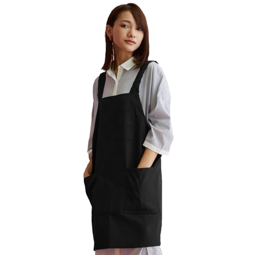 [HoowLet] エプロン 保育士 おしゃれ レディース ツイル ショート丈 h型 ショート丈 チュニック丈 キャンプ アウトドア 速乾 無地