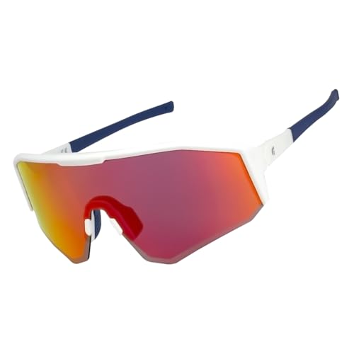 [ゴリックス] 偏光 サングラス スポーツサングラス 偏光レンズ 紫外線 UVカット ミラーレンズ ホワイト..