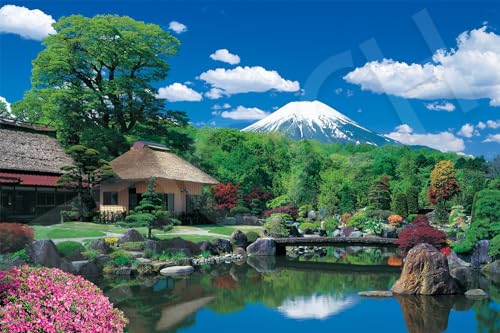 エポック社 1000ピース ジグソーパズル 富士山と忍野村‐山梨 (50x75cm) 09-051s のり付き ヘラ付き 点..