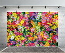 Qinunipoto 背景布 背景紙 写真背景布 写真 撮影用 布 撮影背景 花の背景 色とりどりの花 ロマンチックな背景 結婚式 結婚用 礼儀