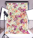 Qinunipoto 写真撮影用 背景布 2x3m 背景 布 写真 ?影 撮影用 花の背景 色付きの花の背景 ウエディング バレンタインデーの背