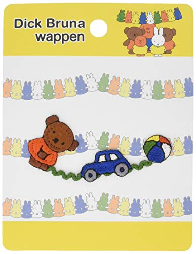 稲垣服飾 ミッフィー ライン ワッペン ボリス と おもちゃ 幅75mm×高さ25mm アイロン 接着 MFR004