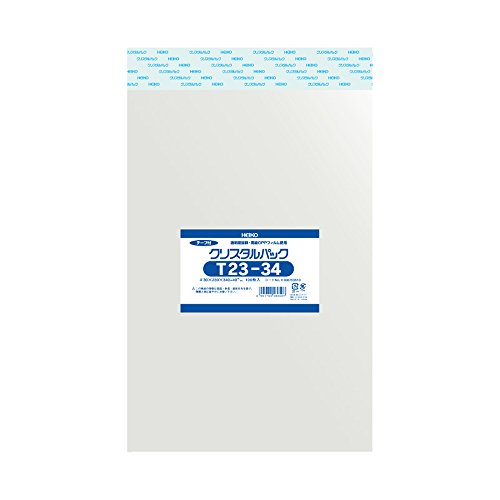 ヘイコー 透明 OPP袋 クリスタルパック テープ付 23×34cm 100枚 T23-34