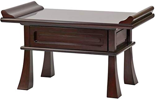 なーむくまちゃん工房 経机 仏具 紫檀調・黒檀調・ケヤキ調 幅54cm 18号 紫檀調