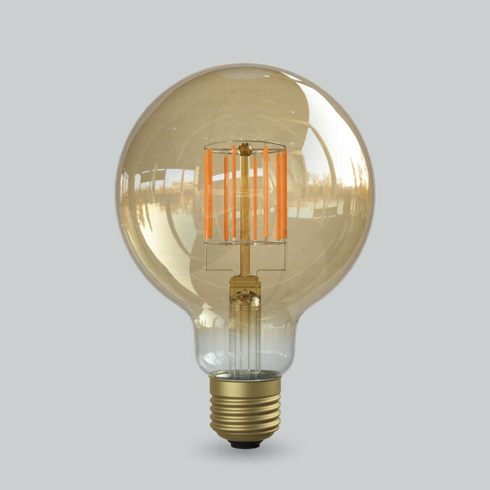 26 mm Cfl - LDF108D ビートソニック LED電球 ボール電球タイプ 45W形相当 暖系電球色 調光器対応 口金E26 Siphon ボール95 アンバー