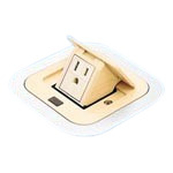 Rakuten - DU1302WT パナソニック F型アップコン 扉付接地コンセント 送り端子付 電線管工事用 はさみ込み固定 角形 アイボリー