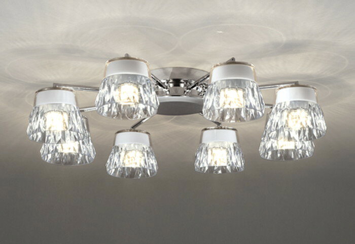 OC257137BR オーデリック シャンデリア 8灯 ～12畳 電球色～昼光色 Bluetooth調光・調色可能 引掛シーリングタイプ