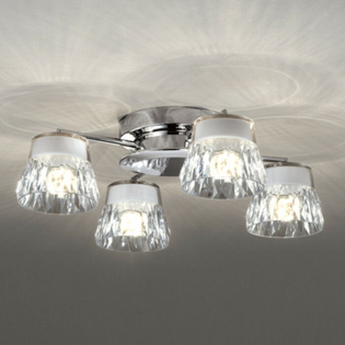 OC257139LR オーデリック シャンデリア 4灯 ～4.5畳 電球色 調光可能 引掛シーリングタイプ