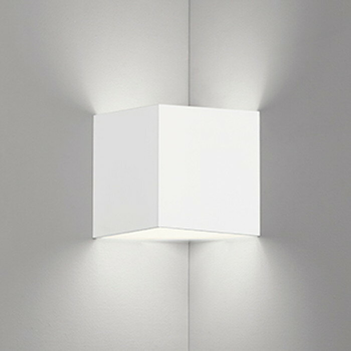 OB081026WR オーデリック ブラケットライト コーナー用 白熱灯器具60W相当 温白色 Ra94 マットホワイト