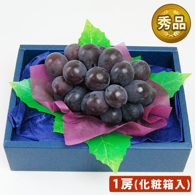 お中元・御礼・お祝・誕生日・内祝い・お礼・お見舞い・お供え・暑中お見舞い・残暑お見舞いなどギフト全般 商品内容 巨峰・ピオーネ・高妻などの黒ぶどう(山梨・長野・島根など国産)1房※400-500g前後 贈答用化粧箱入り 発送時期 6月上旬〜10月中旬※9月下旬からはぶどうの入荷が不定期となりますため、お届日のご希望にそえない場合がございます。何卒ご了承くださいますようお願い申し上げます。 配送温度帯 梱包サイズ 80サイズ 梱包 贈答用化粧箱ににお入れしてそれをさらに外箱にお詰めして贈り物に相応しくお届けいたします。 持ち運びできる袋もお付けしますので、ご自宅からのご贈答にもご利用くださいませ。 クール宅急便で大切にお届けいたします。露地ものが秋に旬を迎えるぶどうをこの時期に食べられる贅沢。暑い日に冷やしてつるんとほおばるぶどうは最高です。 ナイフなどを使わず水洗いすればそのまま食べられる手軽さも、嬉しい特徴です。 ご年配の方にも食べやすく、お子様にも好まれる味なのでお中元ギフトでも人気があります。 果実に多く含まれるブドウ糖や果糖は、疲労回復に効果があるので暑い夏のエネルギー補給に最適です。 ※こちらのセットのぶどうは発送時期により品種が異なります。