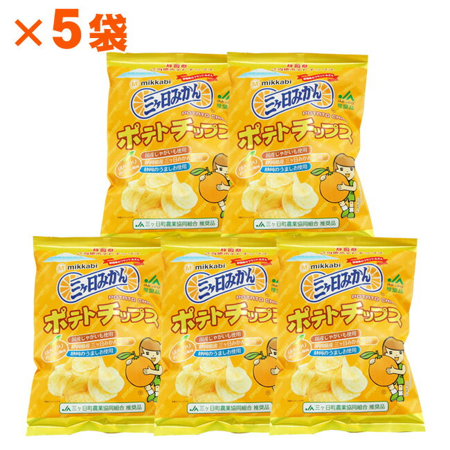 お試しセット 三ケ日みかん ポテトチップス 5袋セット 三ヶ日みかん 静岡 浜松 みっかび みかん ポテチ お土産 おやつ お配り ご当地 スナック おすそわけ...