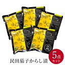 【お買い得セット商品!】民田茄子からし漬 5個セット【100g×5】 本長 小なす 辛子漬 山形 鶴岡 国産 漬物