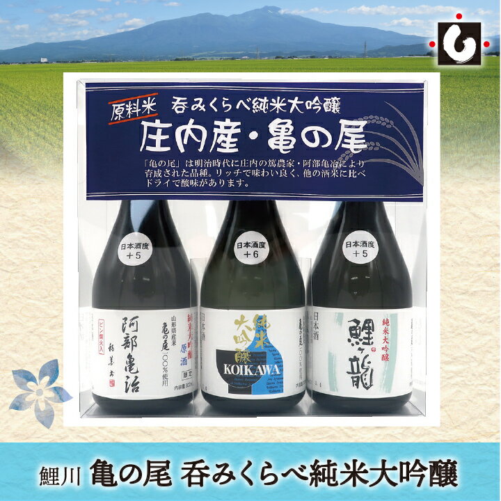 5月20日はポイント5倍！鯉川亀の尾 呑みくらべ純米大吟醸　贈答用