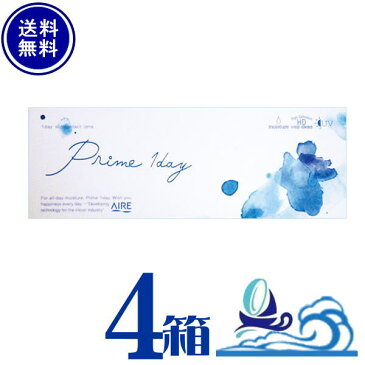 プライムワンデー 4箱セット (1箱30枚入)【送料無料】 prime アイレ 1日使い捨て コンタクトレンズ