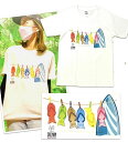 WhiteLillyオリジナル お魚サンダル&サーフボード Tシャツ 【湘南】【お土産】【親子ペア】【子供サイズ】【限定】【白】【ホワイト】【半袖】【お土産】