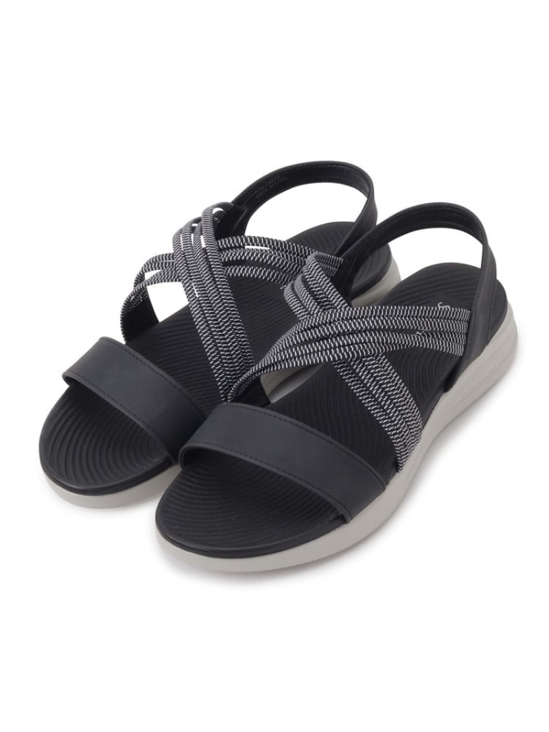 【SALE／40%OFF】ゴムクロスサンダル SHOO・LA・RUE シューラルー シューズ・靴 サンダル ベージュ ピンク ブルー ブラック【RBA_E】[Rakuten Fashion]のサムネイル