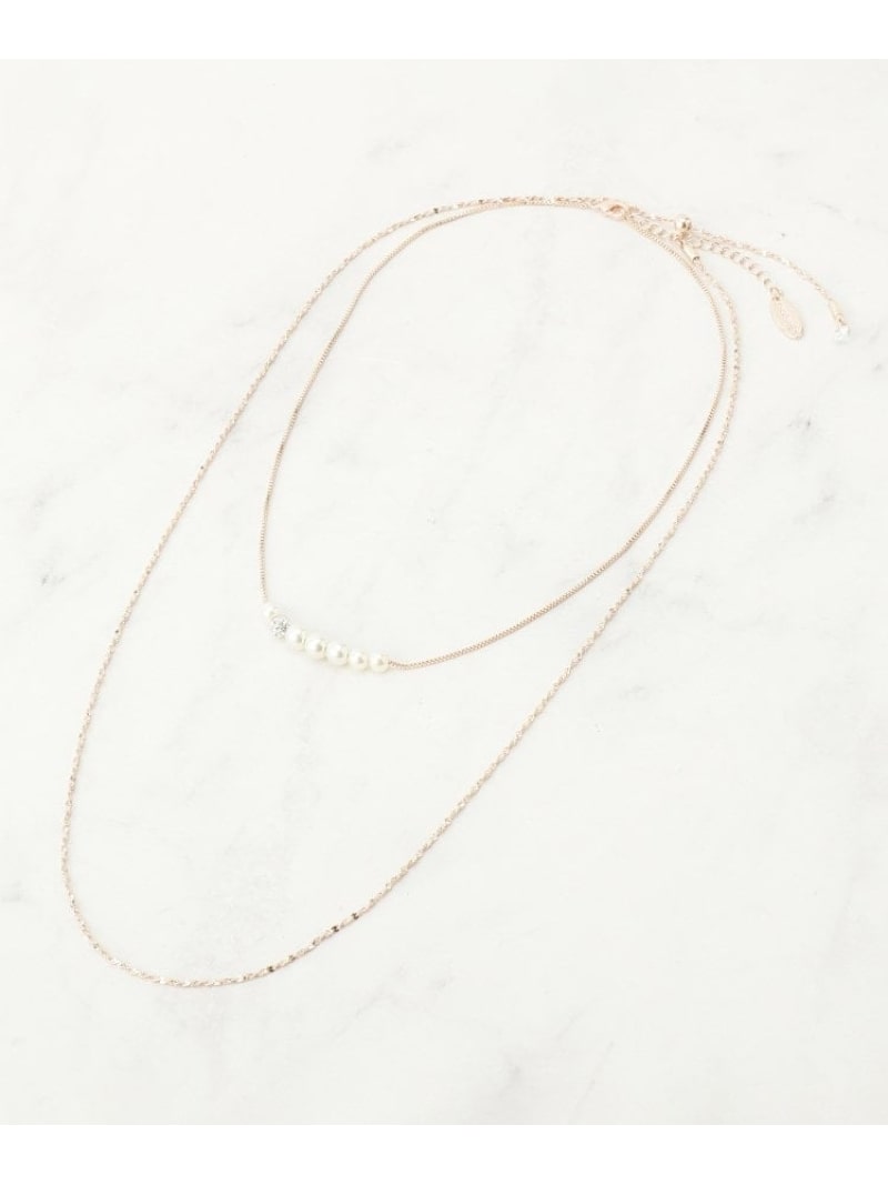 Rakuten - 【SALE／20%OFF】【セレモニー/2本セット】3WAYで楽しめる フェイクパール付きネックレス SHOO・LA・RUE シューラルー アクセサリー・腕時計 ネックレス ゴールド シルバー【RBA_E】[Rakuten Fashion]