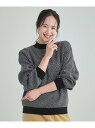 【SALE/30%OFF】【S-LL/洗える/毛玉レス】クラシカルな柄が目を惹く プチハイネックニット SHOO・LA・RUE シューラルー トップス ニット ...