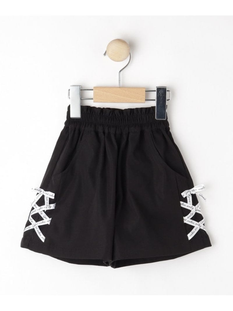 樂天商城 - 【SALE／10%OFF】【100-150cm】サイドレースアップショートパンツ SHOO・LA・RUE シューラルー パンツ その他のパンツ ブラック ベージュ【RBA_E】[Rakuten Fashion]