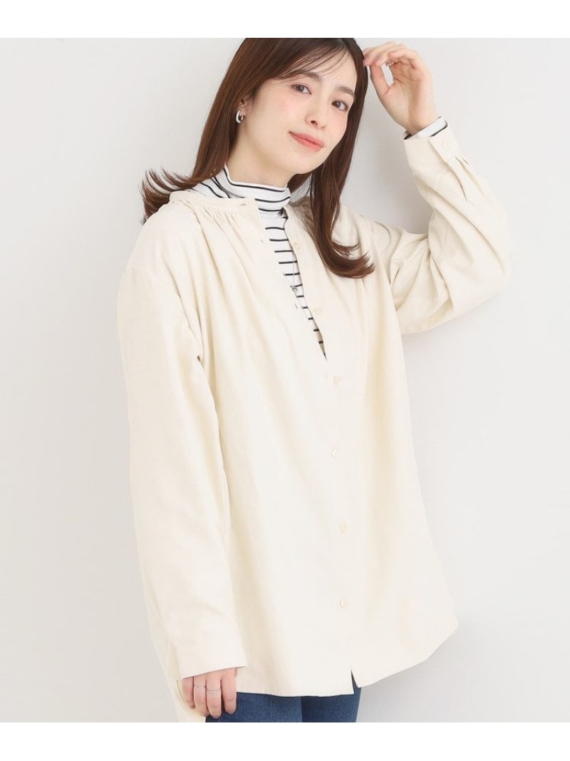 【SALE／10%OFF】【洗濯機可/S-LL】滑らかなタッチが心地よい マイクロコールチュニック SHOO・LA・RUE..