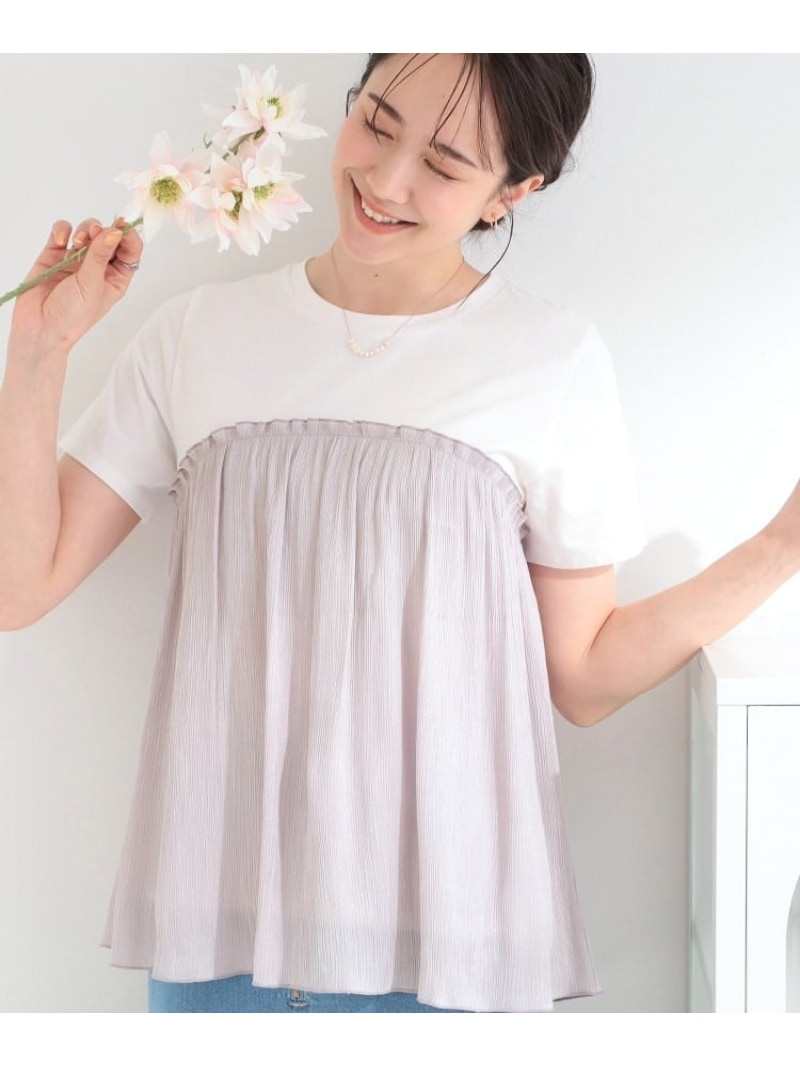 Rakuten - 【ひんやり/S-LL】1枚でインせず決まる きらきらビスチェ風Tシャツ SHOO・LA・RUE シューラルー トップス カットソー・Tシャツ グレー オレンジ[Rakuten Fashion]