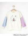 【SALE/25%OFF】【MOOMIN】袖配色スウェットプルオーバー SHOO・LA・RUE シューラルー トップス スウェット・トレーナー グレー ホワイト...