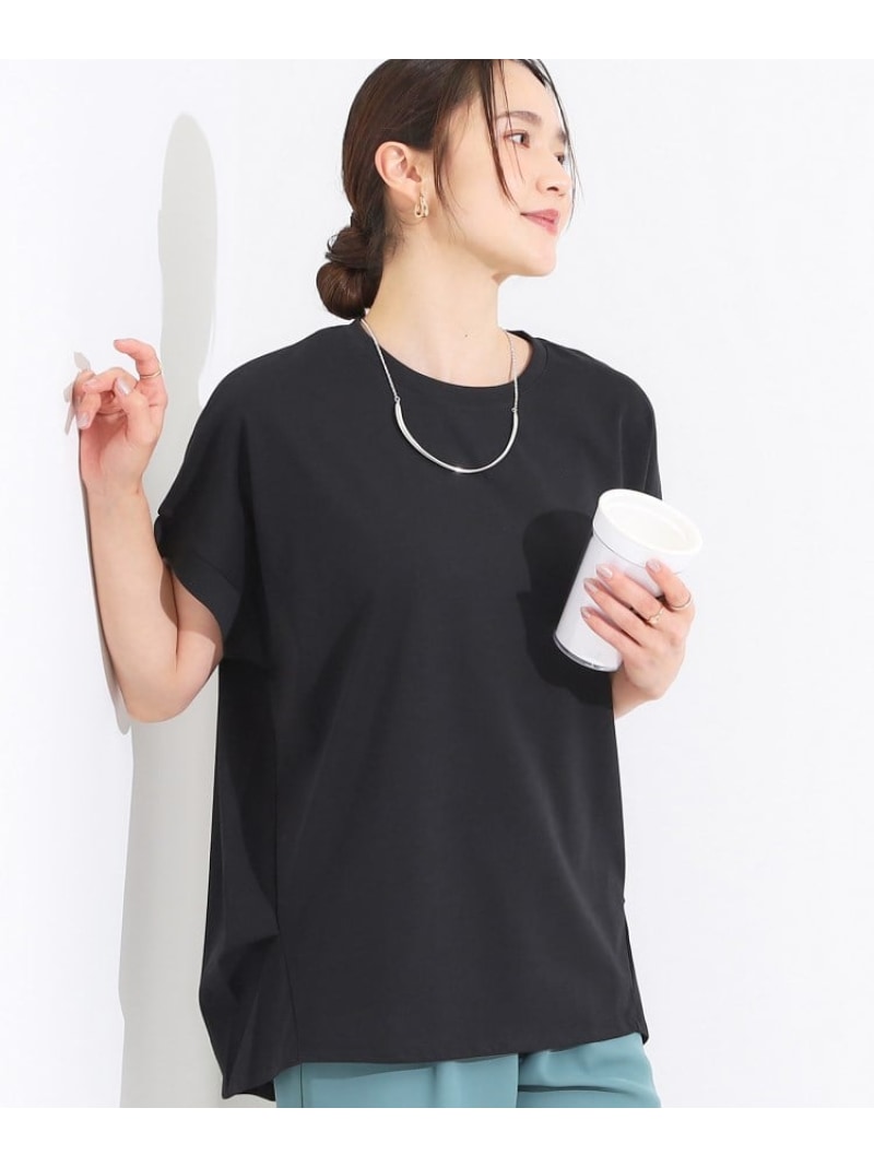 【SALE／50%OFF】【S-LL/汗ジミ軽減/ひんやり/UV】体型カバーに タック入りドルマントップス SHOO・LA・RUE シューラルー トップス カットソー・Tシャツ ブラック レッド ホワイト【RBA_E】[Rakuten Fashion]