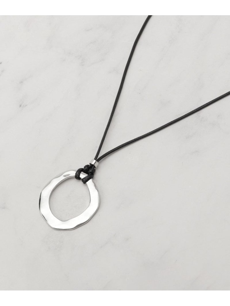 【SALE／20%OFF】オープンリングひもネックレス SHOO・LA・RUE シューラルー アクセサリー・腕時計 ネックレス ブラウン ゴールド シルバー【RBA_E】[Rakuten Fashion]