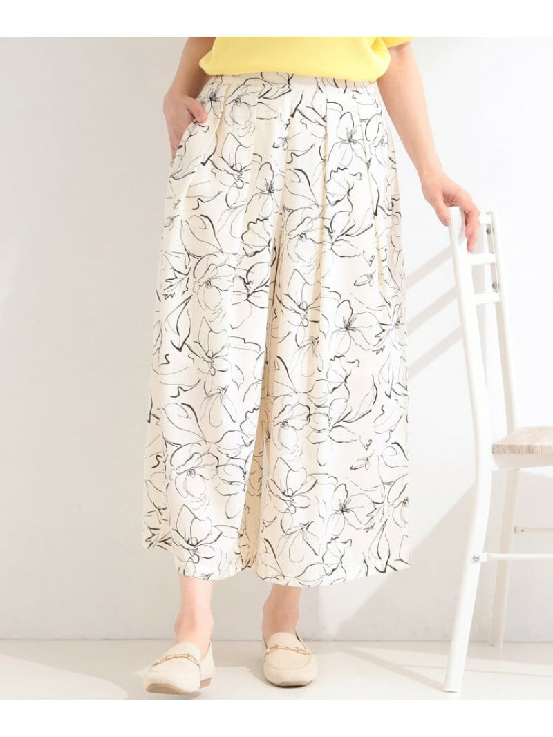 樂天商城 - 【SALE／10%OFF】【S-LL/柄が選べる】大人上品な花柄でコーデが彩る アソートプリントスカーチョ SHOO・LA・RUE シューラルー パンツ その他のパンツ ホワイト ブラック グリーン ブラウン【RBA_E】[Rakuten Fashion]