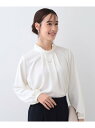 【SALE/30%OFF】【S-3L/洗える/セレモニー】さらり軽やか スタンドカラー フリルブラウス SHOO・LA・RUE シューラルー トップス シャツ・...