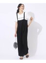 【SALE/20%OFF】【洗える/UV/イージーケア】大人のゆったりワイド ハイウエストサロペット SHOO・LA・RUE シューラルー オールインワン・オー...