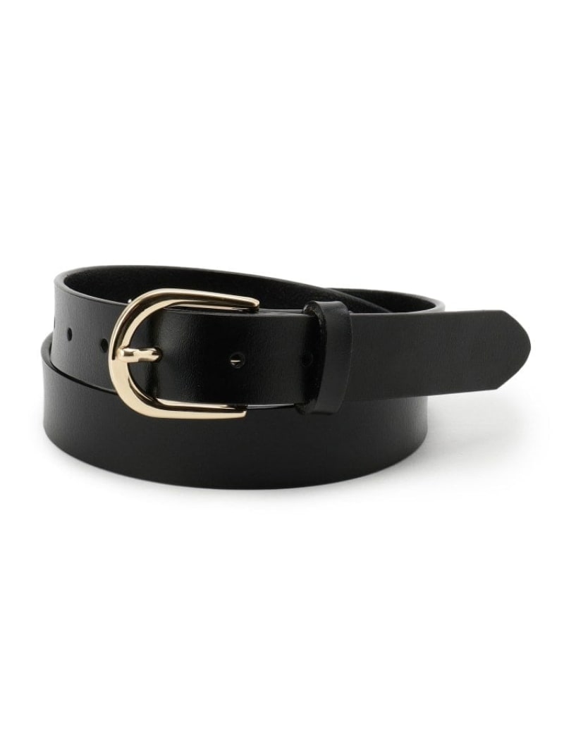 Rakuten - シンプル牛革ベルト(3cm巾) SHOO・LA・RUE シューラルー ファッション雑貨 ベルト ブラック ブラウン[Rakuten Fashion]
