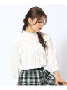 【SALE/30%OFF】【無理せずキレイ/7分袖】大人フェミニン スタンドカラー レースピンタックブラウス SHOO・LA・RUE シューラルー トップス シ...