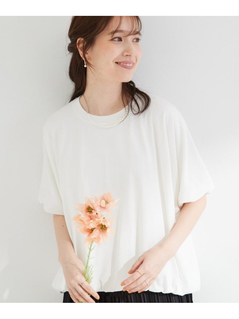 樂天商城 - 【ひんやり/洗濯機可】インせず着られる バルーンデザインTシャツ SHOO・LA・RUE シューラルー トップス カットソー・Tシャツ ホワイト ブラック【送料無料】[Rakuten Fashion]