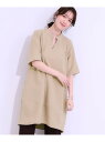 【洗える/S-LL】体型カバーが楽に叶うチュニックワンピース SHOO・LA・RUE シューラルー ワンピース・ドレス チュニック ブルー ベージュ ネイビー【...