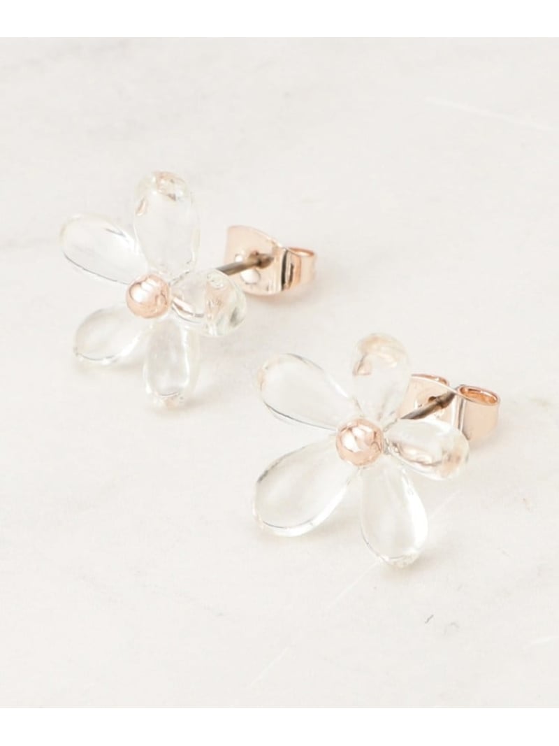 Rakuten - クリアフラワーピアス SHOO・LA・RUE シューラルー アクセサリー・腕時計 ピアス ゴールド シルバー[Rakuten Fashion]
